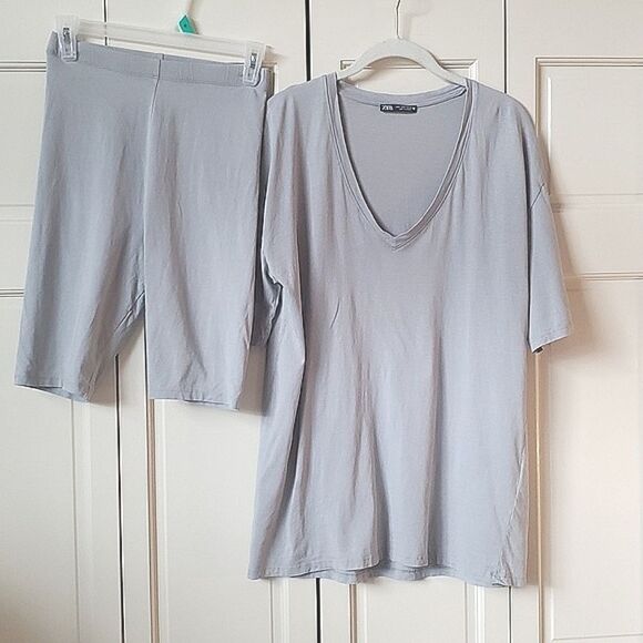 ZARA Tee Shirt & Shorts, Size M Shirt, Size S Pants. NWOT! - Picture 1 of 6